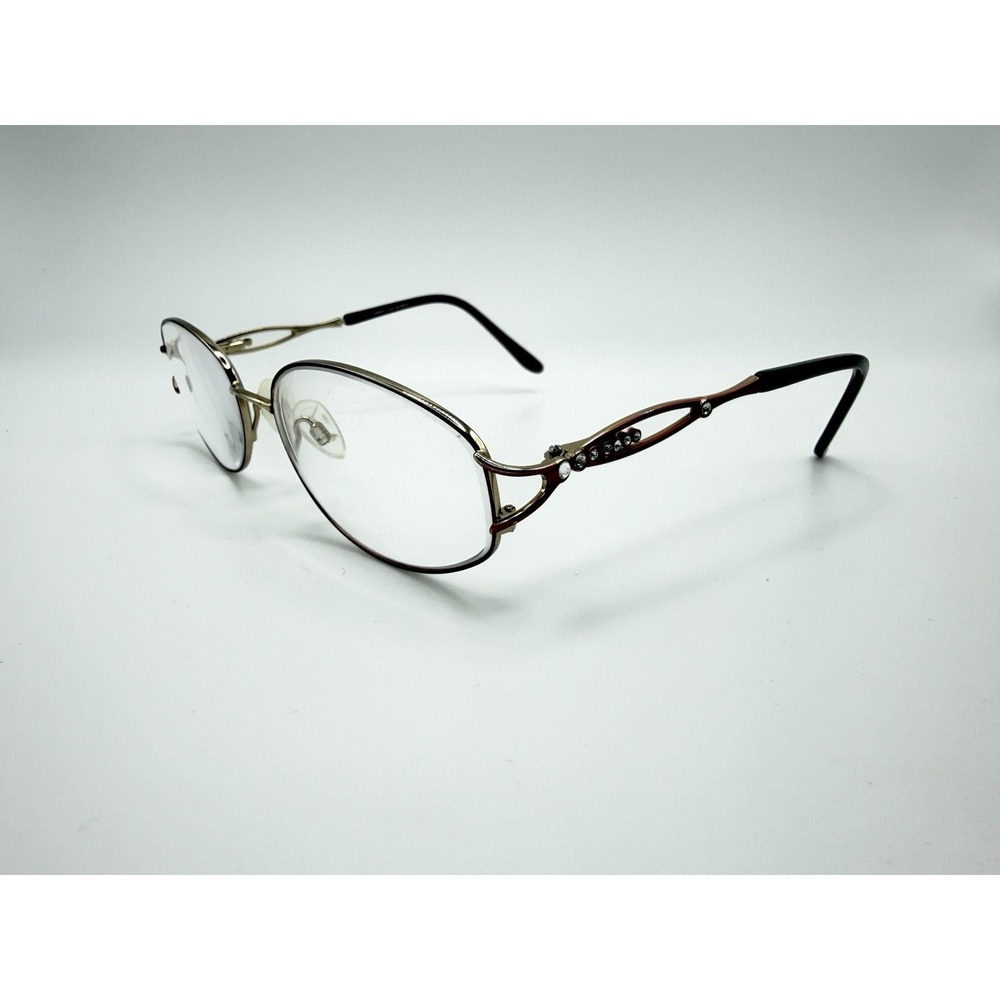 Sophia Loren M190 Red Full Rim Eyeglasses Frames Only 55-17-135 Rhinestone Oval